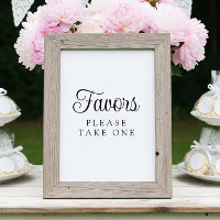 Élégant minimaliste "Faveurs - S'il vous plaît pre