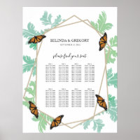 Élégant Monarque Papillon Mariage de siège graphiq