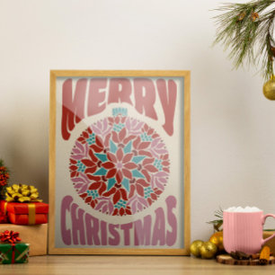 Poster Elégant Noël Vintage Whimsy