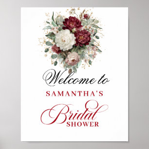 Poster Élégant panneau de bienvenue pour une fête prénupt