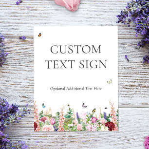 Poster Élégant panneau de Fête des mariées Floral & Papil