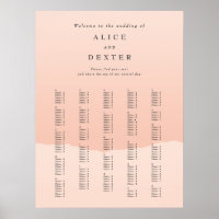 Élégant panneau Mariage Alphabétique Gradient Blus