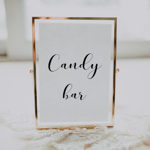 Poster Élégant panneau mariage de la barre de bonbons noi