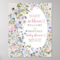 Elégant pastel fleur sauvage rose bleu Accueil