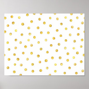 Poster Élégant point de confetti à huile d'or