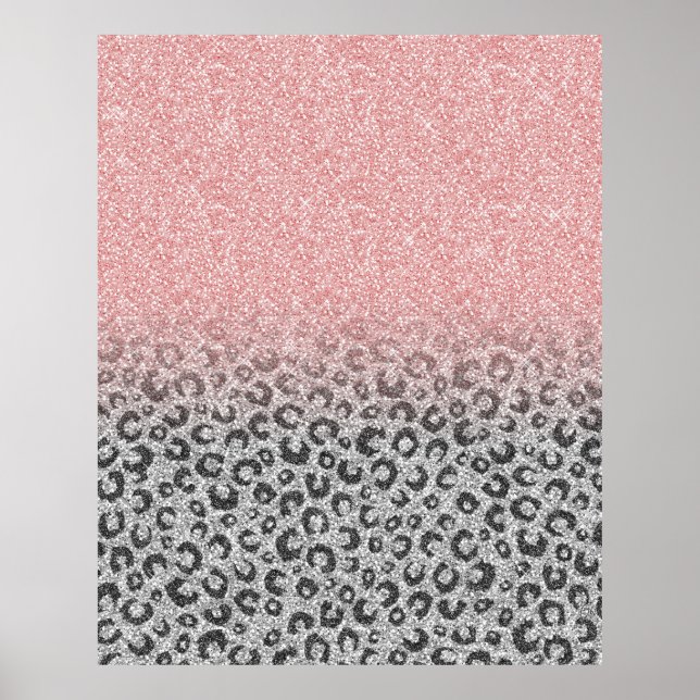 Poster Élégant Rose Gold Parties scintillant Empreinte de (Devant)