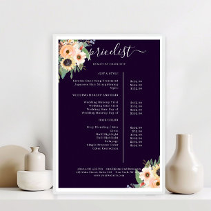 Poster Elégant Salon Floral Verdoyant