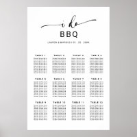 Élégant script rustique I Do BQ Seating Chart