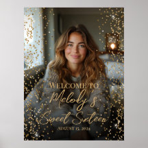 Elégant signe d'anniversaire sweet sixteen