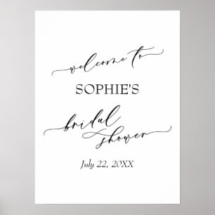 Poster Elegant Simple Welcome to Bridal Shower