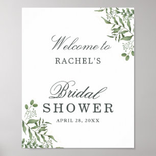 Poster Elégant succulent Eucalyptus Feuille nuptiale douc