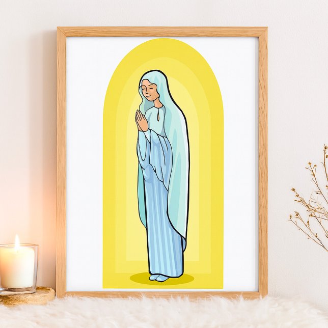 Poster Elegant Virgin Mary Catholic Religious (Créateur téléchargé)