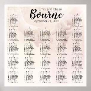 Poster Élégant votre photo ici Mariage Seating Chart