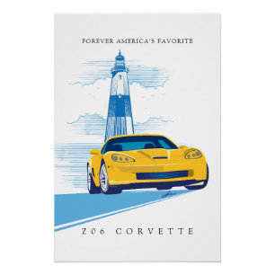 POSTER ÉLÉGANT Z-06 VETTE ILLUSTRATION
