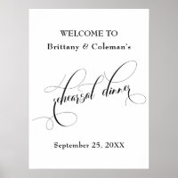 Élégante bienvenue au panneau du dîner de répétiti