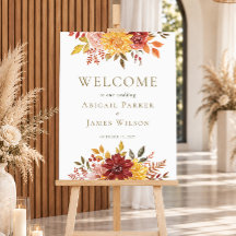 Élégante Bienvenue de Mariage Florale à l'Aquarell