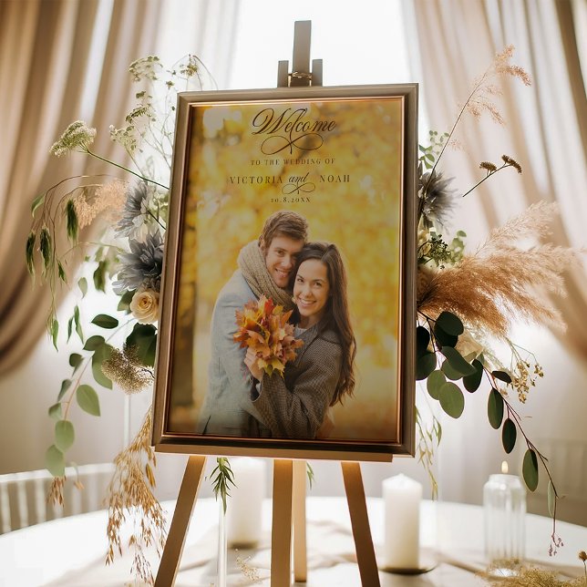 Poster Élégante calligraphie Bienvenue (Créateur téléchargé)