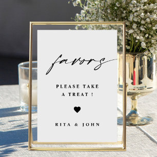 Poster Élégante calligraphie Favoriser le Mariage Panneau