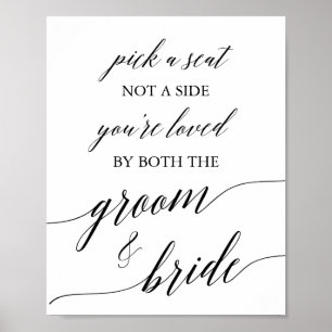 Poster Élégante Calligraphie Noire Choisir Un Panneau De