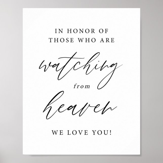 Poster Élégante calligraphie regardant du Mémorial du Cie (Devant)