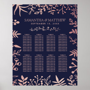 Poster Elégante collection de Mariages floraux Roses et m