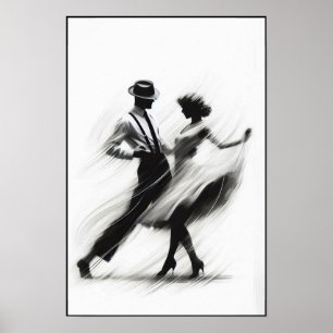 Poster Élégante danse Abstraite à voile