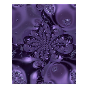 Poster Élégante étincelle Royale Purple Liquide