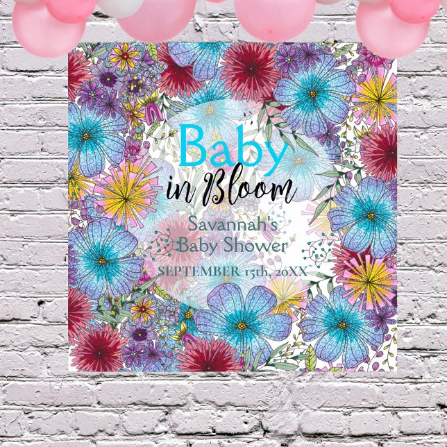 Poster Élégante Fleurs de Bohême Radiant Baby in Bloom (Créateur téléchargé)