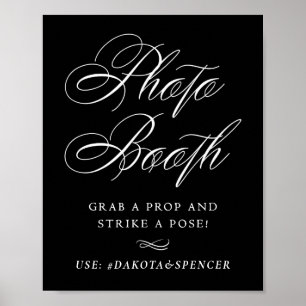 Poster Élégante frappe d'une cabine photo d'une pose   Sc