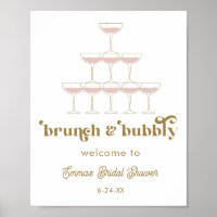 Élégante Mod Champagne Rétro Bienvenue à la soirée