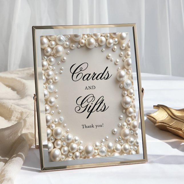 Poster Elégante Pastel Pearls Cartes de voeux et cadeaux (Créateur téléchargé)