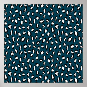 Poster Elégante peau de jaguar sans couture motif, art an