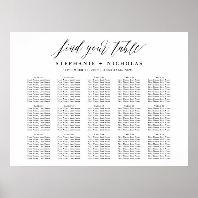 Poster Élégante typographie de script (Devant)