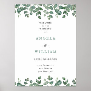 Poster Elégante verdure Eucalyptus Feuille Mariage