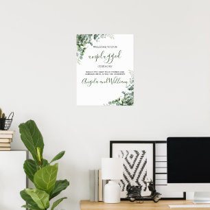 Poster Elégante verdure Eucalyptus Feuille Mariage