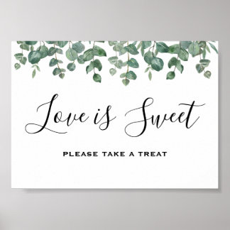 Poster Elégante verdure Eucalyptus Feuille Mariage