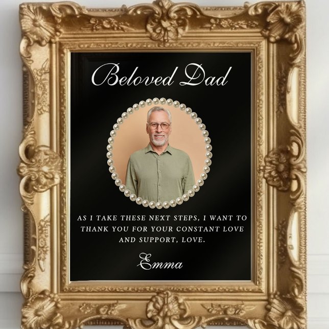 Poster Élégants Parents de la mariée Cadeau Merci cadeau (Créateur téléchargé)