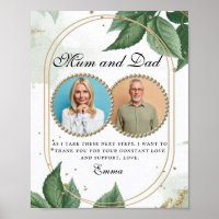 Élégants parents de la mariée Merci idée cadeau