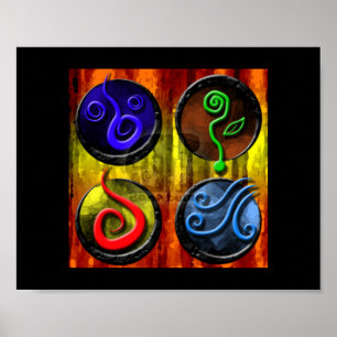 Poster Éléments De L'Affiche Magique