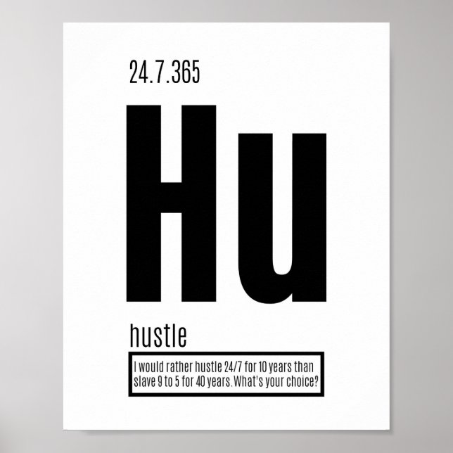 Poster Éléments fondamentaux de la réussite - Hustle (Devant)