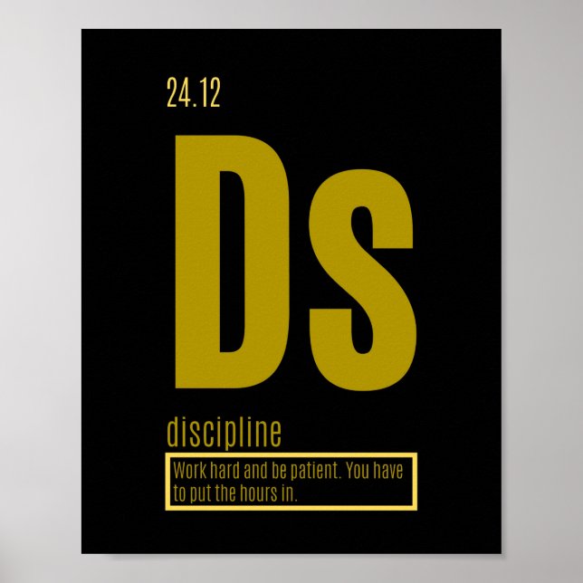 Poster Éléments fondamentaux du succès | Discipline (Devant)