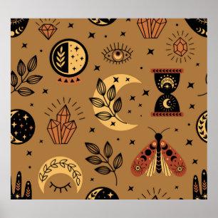 Poster Éléments magiques : Enchanter un Motif sans coutur