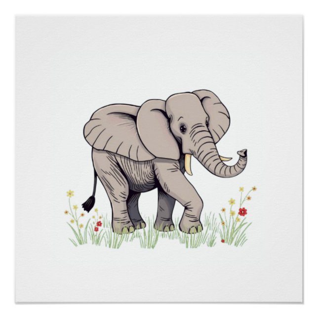 Poster Eléphant (Devant)