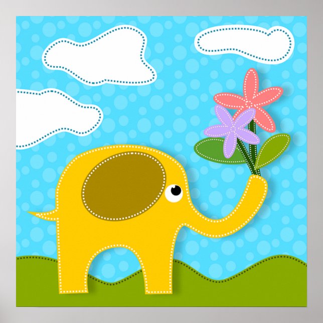 Poster Eléphant (Devant)