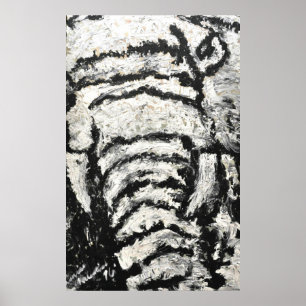 Poster Eléphant Abstrait