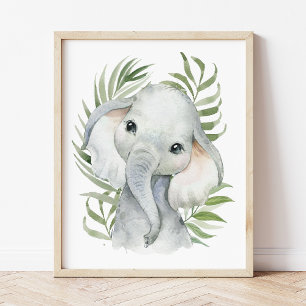 Poster Éléphant, Animaux de la Jungle, Animaux Safari, Pa