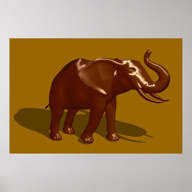 Poster Eléphant au chocolat (Devant)