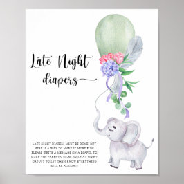 Poster Elephant & Balloon \ Late night couches jeu