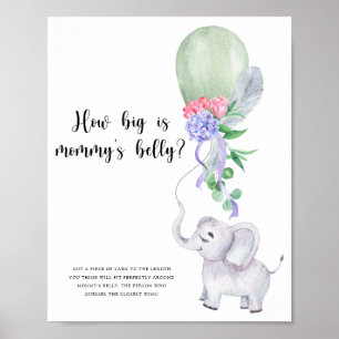 Poster Elephant & Balloon Quelle taille est le jeu du ven