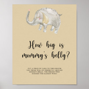 Poster Elephant Balloon Quelle taille est le jeu du ventr